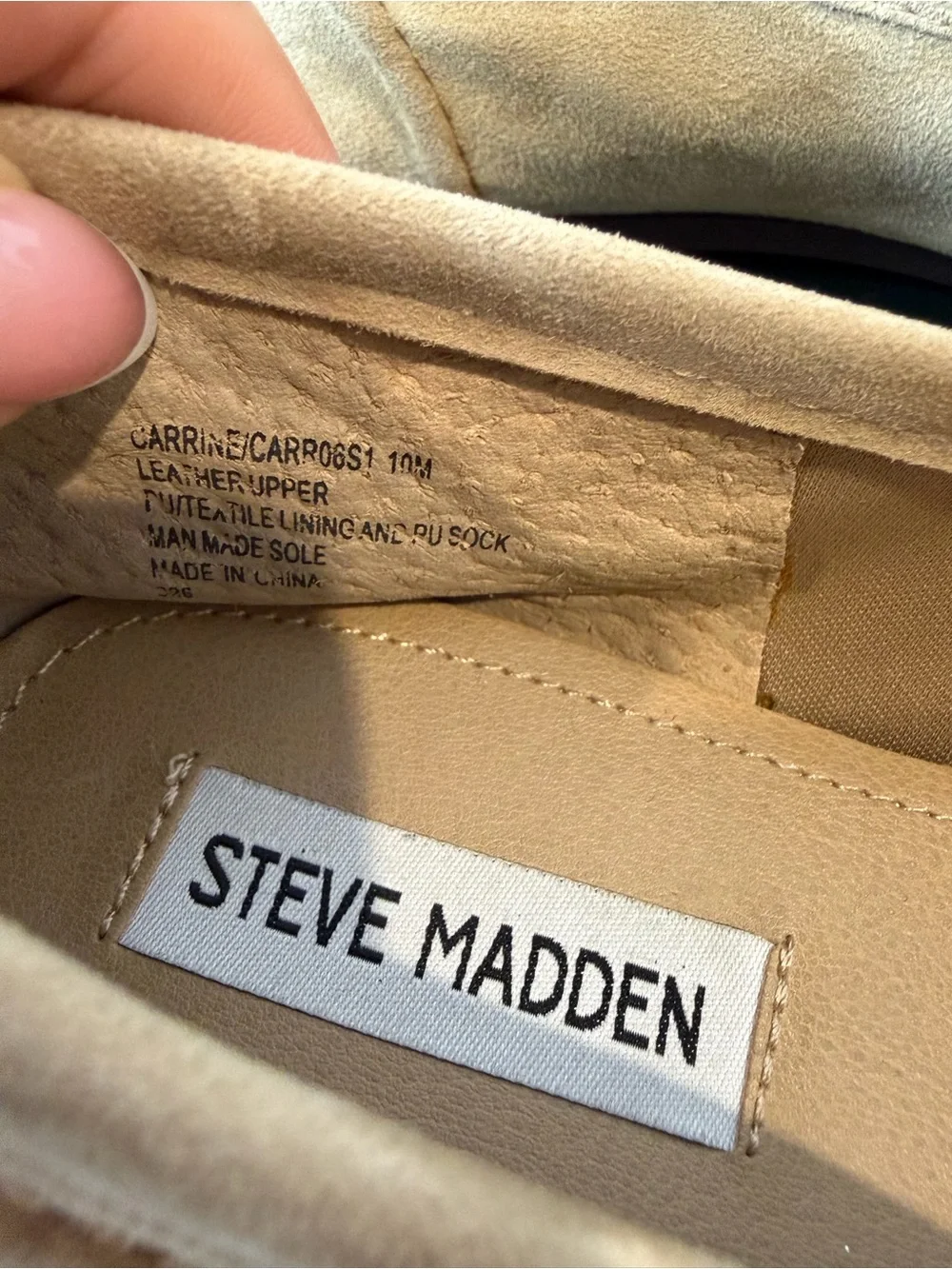 Steve Madden Carrine Suede Horsebit Loafers Size 10 Beige Quiet Luxury Old Money